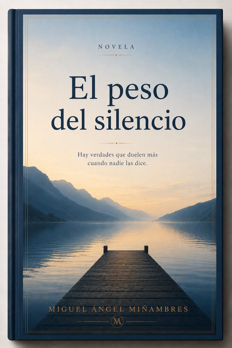 Portada de la novela El peso del silencio, de Miguel Ángel Miñambres